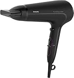 Philips DryCare Advanced Haartrockner mit ThermoProtect Technologie HP8230/00, 2100 W Föhn, 6 Gebläse- und Temperaturstufen, inkl. Stylingdüse, Fön Schwarz