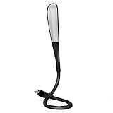 Pinzhi Helle LED Flexible USB Schreibtischlampe Mini Augenpflege Licht für Laptop Computer Schreibtisch Lesen (schwarz)