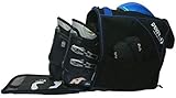 Driver13 ® Skischuhtasche Skistiefeltasche mit Helmfach für Hart Softboots Inliner und Bootbag Tasche schwarz-blau