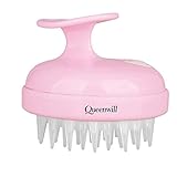 Kopfhaut Massage Elektrisch, Shampoo-Bürste, Handmassagegerät Kopfmassage für Kopf, Nacken, Schultern sowie Rücken, Kunststoffbürste mit Vibrationseffekt, stimuliert den Haarwuchs,wasserfest (Rosa)