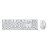 Microsoft Bluetooth Desktop (Set mit Maus und Tastatur, deutsches QWERTZ Tastaturlayout, Monza Grau, kabellos)