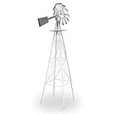 BITUXX US Garten Windrad Windspiel Windmühle Westernwindrad 240cm