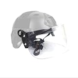 DETECH Taktische Helmbrille Klare Riot Visor Face Shield-Schutzbrille Airsoft Paintball-Zubehör