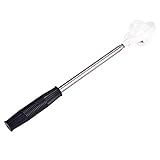 Dioche Golf Ball Retriever, Praktische Golf Picker Teleskop Golf Ball Pick Up Werkzeug Edelstahl Welle Automatische Locking Scoop (2 Farben)(Weiß)