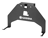 Gardena Wandhalterung: Wandhalter für alle Gardena Sileno Modelle, Schutz vor Sonne und Regen, platzsparende Aufbewahrung, einfach zu montieren, Wandhalter aus Metall in Grau (4042-20)