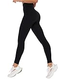 SHAPERIN Damen PO Push up Leggings Butt Lifter Cellulite Hose Anti-cellulitte Kompressionshose Gym Leggings Blickdicht Jogginghose Sport Tights Gegen Cellulite für Fitness(Nathlos-schwarz,L/XL)