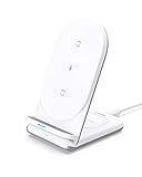 AUKEY Wireless Ladegerät,Qi-Zertifiziert für iPhone 12, 11, 11 Pro, 11 Pro Max, XR, Xs Max, XS, X, 8, 8 Plus, 10W kabelloser Ladegerät-Galaxy S20 S10 S9 S8, Note 20(Adapter Nicht enthalten)
