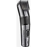 Babyliss Men Carbon Titanium Akku Haarschneider für Kopf- und Barthaare 26 Schnittlängen 0, 5mm-25mm Silber Schwarz inkl. Mini Trimmer E978E
