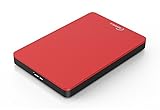 Sonnics 160GB Rot Externe Festplatte USB 3.0 super schnelle Übertragungsgeschwindigkeit für Verwendung mit Windows PC, Apple Mac & Xbox 360