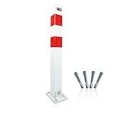 HSM Parkpfosten Absperrpfosten Poller klappbar 70 cm Sperrpfosten Parkplatzsperre Wegsperren Klapppfosten Parkwatch Barrierepfosten
