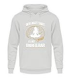 shirt-o-magic Yoga: Es ist unheilbar - Unisex Kapuzenpullover Hoodie -M-Sport Grau