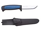 Morakniv Gürtelmesser Pro S - rostfreier Stahl - TPE Griff - blaue Kunststoffeinlage - Fingerschutz - Kunststoffscheide