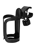 AOBETAK Flaschenhalter Fahrrad, 360 Grad Rotation Ohne Schrauben Bike Cup Halter for Trinkflasche Babyflaschen Fit Fahrrädern, Mountainbike Lenker, Kinderwagen und Rollstuhl Schwarz