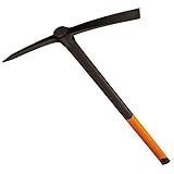 Fiskars geschmiedete Kreuzhacke, Länge: 90 cm, Gewicht: 2,95 kg, Geschmiedeter Stahl-Kopf/Glasfaserverstärkter Kunststoff-Griff, Schwarz/Orange, 200, 171010