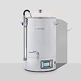 Klarstein Mundschenk - Bierbrauanlage, Maischekessel, 30 L, 2500 W, Touch-Panel, Umwälzpumpe, Edelstahl, silber