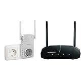 Netgear WLAN Repeater EX6130 WLAN Verstaerker & Super-Boost WiFi & R6120 WLAN Router AC1200 (Dual-Band, bis zu 1200 MBit/s, Abdeckung bis 90 m² und 20 Geräte, kostenfreie Nighthawk App)