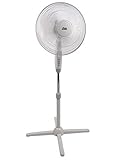 Solis Standventilator 748 - Ventilator Leise - Höhenverstellbar (120-140 cm) - 3 Verschiedene Geschwindigkeiten - 140 cm Höhe - Weiß