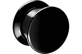 PIERCINGLINE Acryl Plug schwarz Piercing Ohr Tube Plug | Größenauswahl