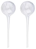 Royal Gardineer Bewässerungskugel Glas: 2er-Set Gießfrei-Bewässerungs-Kugeln aus Glas, transparent, Ø 8,5 cm (Bewässerungskugeln für Pflanzen)