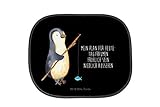 Mr. & Mrs. Panda Auto, Kinder, Auto Sonnenschutz Pinguin Angeler mit Spruch - Farbe Schwarz