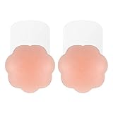 MELLIEX Nipple Cover - Silikon-Gel Brustaufkleber Damen BH Nippelabdeckung Selbstklebend hochdrücken & Wiederverwendbar, Kleidern und Badebekleidung (1 Paar Blume, M)