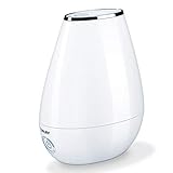 Beurer LB37 2-in-1 Diffusor und Luftbefeuchter für ätherische Öle, Aromatherapie und Ultraschall, mit Nachtmodus und automatischer Abschaltung, leise und energiesparend, inkl. 15 Aroma-Pads, Weiß