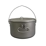Jolmo Lander Titan Topf mit Henkel Camping Topf Ultraleicht Titan Topf 1950ml