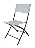 Metall Klappstuhl schwarz weiß - 79 cm - Gartenstuhl Balkonstuhl Camping Stuhl