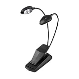 Alneo Light Flexy Clip-Lampe Notenlampe mit 4 LEDs Schwarz