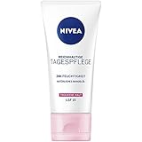 NIVEA Essentials Tagespflege 24h Feuchtigkeit mit Natürliches Mandelöl, LSF15 1er Pack (1 x 50 ml)