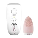 HoMedics Duo One Blossom & Gesichtsbürste, IPL Haarentfernung, Silikon Gesichtsbürste, Tiefenreinigung, Schnelle und schmerzfreie Behandlung für das Gesicht, Unterarm und Bikinizone
