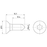 HELLA 8DZ 355 209-081 Schraube, Bremsscheibe