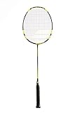 Babolat Power Light Badminton Schläger Allround Racket schwarz/gelb besaitet + inklusive Tragetasche