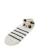 Demarkt Sneaker Socken Kurzsocken Füßlinge Damen Baumwolle Panda Muster