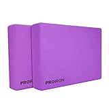 PROIRON Yoga Blocks Fitness Yoga Blöcke Set 2 Eva Foam Yogablock Weich rutschfest für Yoga Pilates Streching Einsteiger Fortgeschrittene (Lila, 2 stück)