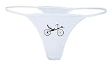 Druckerlebnis24 String Tanga Fahrrad- LIEGERAD- Chaise Lounge- Transport- Fahrzeug- Radfahren XS- XXL Damen String Sexy Unterhose