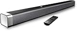 Bomaker Soundbar 2.0 Kanal, 120 dB 37 Zoll Lautsprecher Bluetooth 5.0 mit Eingebaute Bass,DSP für TV (mit AUX,USB,Optischer Anschluss) Heimkino,Party-Schwarz