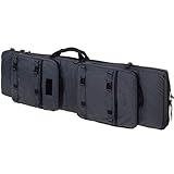 Wisport Doppel Waffentasche Jagd + inkl. E-Book | Jagdtasche für Luftgewehr | Jagdgewehr Tasche | Gewehrtasche lang | Jäger | Hunting | Jagdwaffe | Cordura | Graphite | 120+