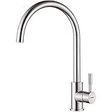 GRIFEMA GRIFERÍA DE COCINA-G4008 | Küchenarmatur - Spültischarmatur mit Hoher Auslauf(270mm), Schwenkbereich 360° | Wasserhahn Küche, G3/8'' Anschlüsse, Edelstahl Gebürstet
