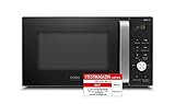 CASO | BMCG25 3-in-1 Mikrowelle mit Grill und Heißluft 1950W | Backofen-Funktion, 900W, 1000W Grill, Beschriftung auf deutsch, 25 L, Edelstahl