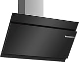 Bosch DWK97JM60 Serie 6 Wandesse / A+ / 90 cm / Klarglas Schwarz / wahlweise Umluft- oder Abluftbetrieb / TouchSelect Bedienung / Silence / Intensivstufe / Metallfettfilter (spülmaschinengeeignet)