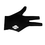 Billard Handschuh 3 Finger Pool Billiard Glove für Rechts Hand - Schwarz