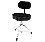 Ahead Spinal-G Drum Throne Mit Rückenstütze and 3 Beinbasis, Schwarz