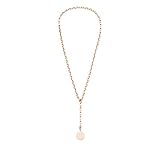 s.Oliver Kette mit Anhänger für Damen, Edelstahl, Münze
