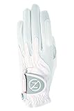 Zero Friction Null Reibung Damen-Compression-fit Synthetik Golf Handschuhe, Universal Fit One Size, Damen, weiß, Einheitsgröße