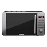 Cecotec Pro Clean 5010 Inox Mikrowelle 700 W 20 L Ready 2 Clean Beschichtung Antihaft 3D Wave Full Black Spiegeltür 8 Programme 60 Min Timer LED Kindersicherung Rostfreier Edelstahl In Silber Schwarz