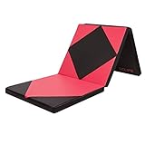 CCLIFE 180x60x5cm Klappbare Weichbodenmatte Turnmatte Fitnessmatte Gymnastikmatte rutschfeste Sportmatte Spielmatte, Farbe:Schwarz & Rot A