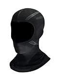 Sesto Senso Motorradmaske Atmungsaktiv Funktions Sturmhaube Motorrad Ski Snowboard Fahrrad Winddicht Maske Wintermütze Grau L/XL Schwarz