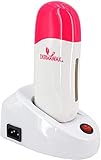 Dermawax Wachswärmer mit Station für 100 ml. Roll- on Warmwachs Wachspatronen zur Haarentfernung Enthaarung Waxing Weiss- Rosa