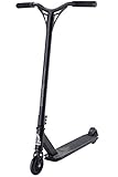 BLUE GORILLAZ Freestyle Stunt Scooter für Kinder ab 8 Jahre, 100mm Kinderroller für Einsteiger, Alu City Kickscooter, Schwarz